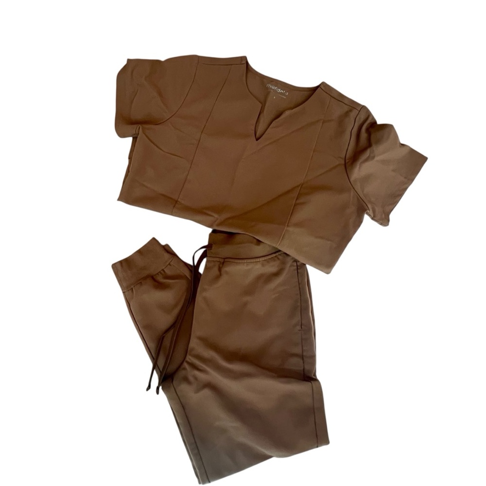 Brown Women's Jogger Scrub Set